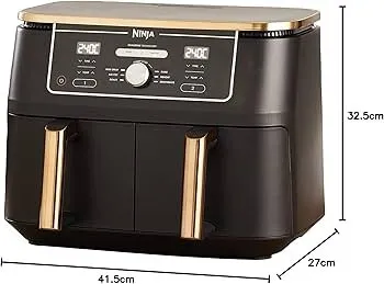 Ninja Friteuse airfry sans huile Foodi MAX Dual Zone AF400EUcp- 2 TIRROIRES