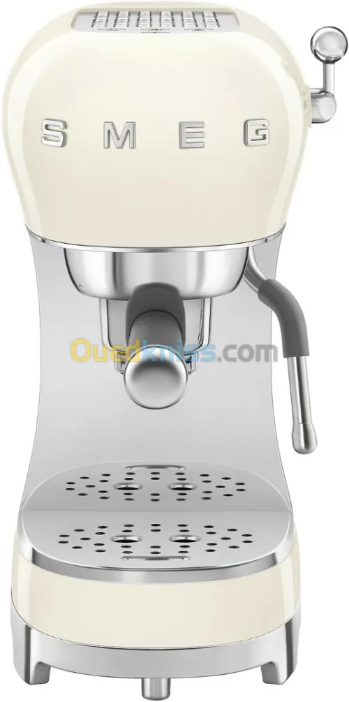 Machine à expresso Cafetière 15 bars, fabriquée en Italie Design rétro avec buse vapeur (crème)