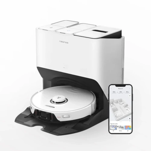 Robot Aspirateur Laveur station de vidange Roborock S8 Pro Ultra blanc/noir -180MIN AUTONOMIE-6000PA