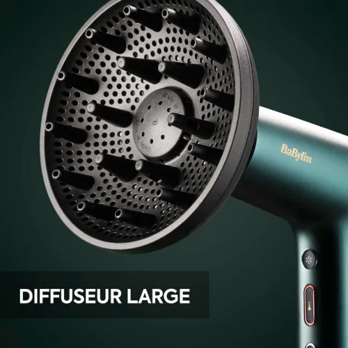Seche cheveux D6555DE - Air Power Pro VERT - 1700W - 3 vitesses d'air et 4 température- diffuseur 