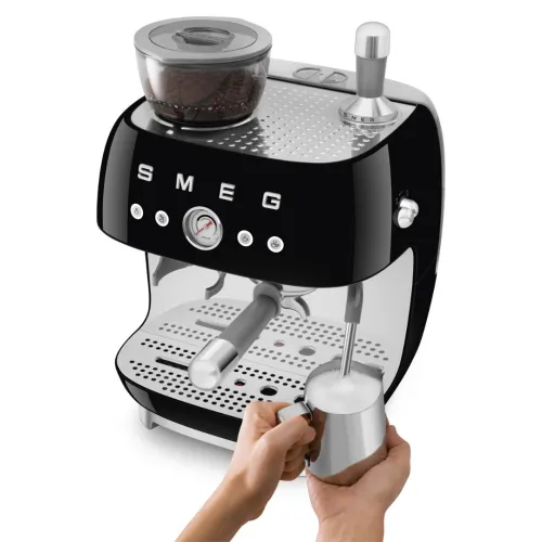 Machine à café SMEG manuelle avec broyeur avec broyeur Noir EGF03BLEU