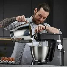 Kenwood Robot pétrin Titanium Chef Baker XL - 1200 Watt - noir- balance intégré -kvl8500.4bk