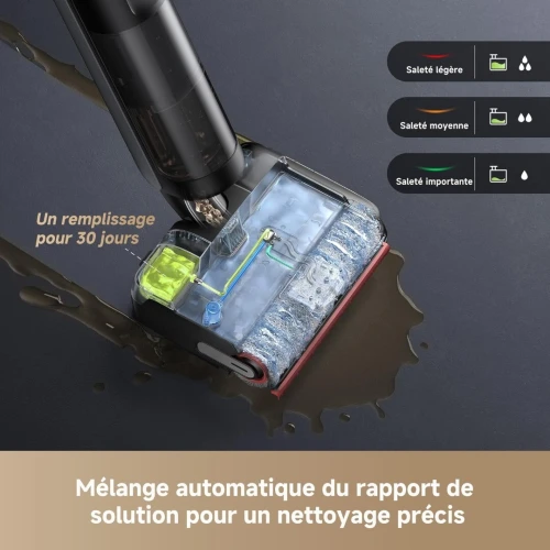 DREAME H15 Pro FoamWash Aspirateur Laveur, Nettoyage Ciblé, Bras Robotisé IA 2, TangleCut 2.0