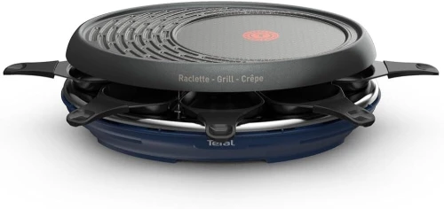 Tefal Raclette COLORMANIA RE310401 3en1: raclette-crêpes-grill - 8 personnes - 1050w
