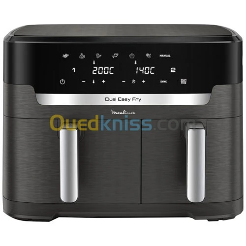 Moulinex Friteuse sans huile 11 L-2700W- XXL DUAL EASY FRY EZ942HF0 Noir