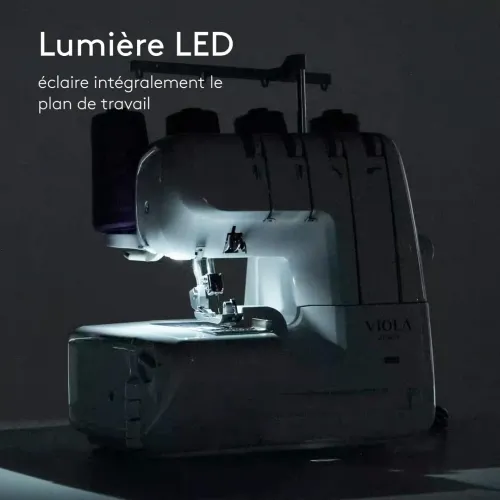Machine à Coudre Overlock VIOLA LOOK T8 Surjeteuse avec Différentiel, Enfilage Simplifié.