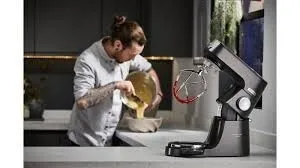 Kenwood Robot pétrin Titanium Chef Baker XL - 1200 Watt - noir- balance intégré -kvl8500.4bk