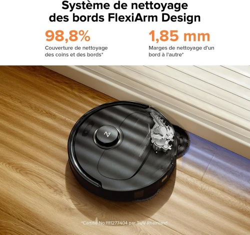 Roborock Qrevo Pro Aspirateur Robot avec Brosses Latérales FlexiArm,  avec Station , 7 000 Pa