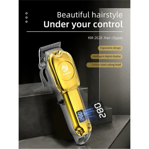 KEMEI Tondeuse à Cheveux  Rechargeable pour Homme, Kit de Toilettage et Coupe de Barbe KM2628