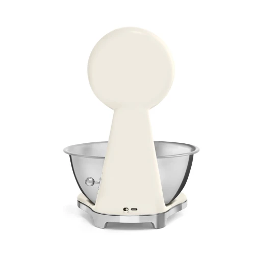 Balance de cuisine Crème Brillant Esthétique Années 50 KSF01CRWW - capacité de 5 kg-DOUBLE AFFICHAGE ANALOGIQUE ET NUMÉRIQUE