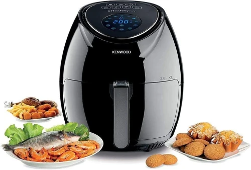Friteuse à air numérique Kenwood KHealthyFry, 1,7 kg, 1500 W, noir/blanche,  HFP30