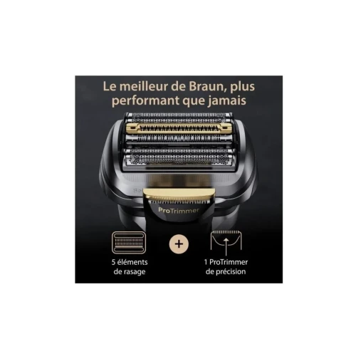 Braun Series 9 PRO+ 9560cc, Rasoir Électrique Pour Homme, 5 Éléments De Rasage, Tondeuse De Précision Intégrée, Station SmartCare, Étanche, 60 Min D'autonomie