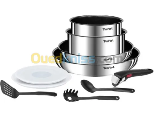 Set poêles et casseroles TEFAL ingenio emotion 10 pcs inox -  L8971S04 