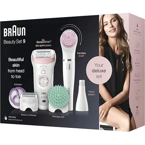 Epilateur électrique Braun SILK EPIL 9, Autonomie: 50 Min, Fonction lumière - 2 vitesses - 9-985 BS