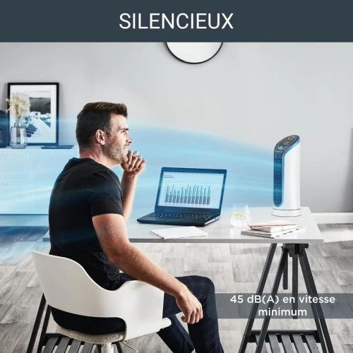 Rowenta Ventilateur colonne, Programmable, grille réglable, Silencieux, Arrêt auto VU6210F0