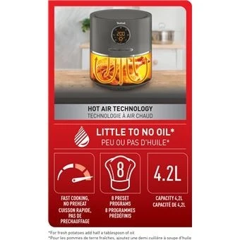 Friteuse a air sans huile - Airfryer tefal ULTRA FRY EZ111B10 - 4.2L- 1600W مقلاة الهواء