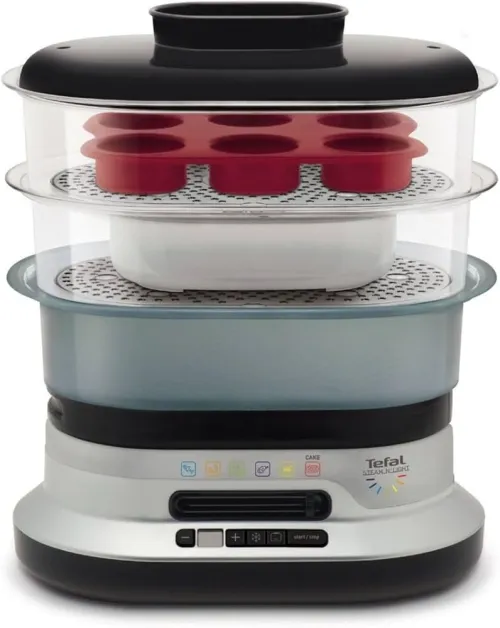 Seb Cuiseur vapeur STEAM N'LIGHT- 6 modes de cuisson- 10L- VC303800- 3 bols