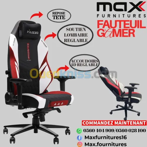 FAUTEUIL GAMER - IMPORTATION - MODERNE - ERGONOMIQUE - MX-GAMER
