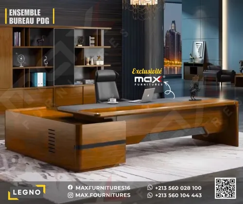 ENSEMBLE DE BUREAU PDG - VIP - IMPORTATION - LEGNO - 2,78M
