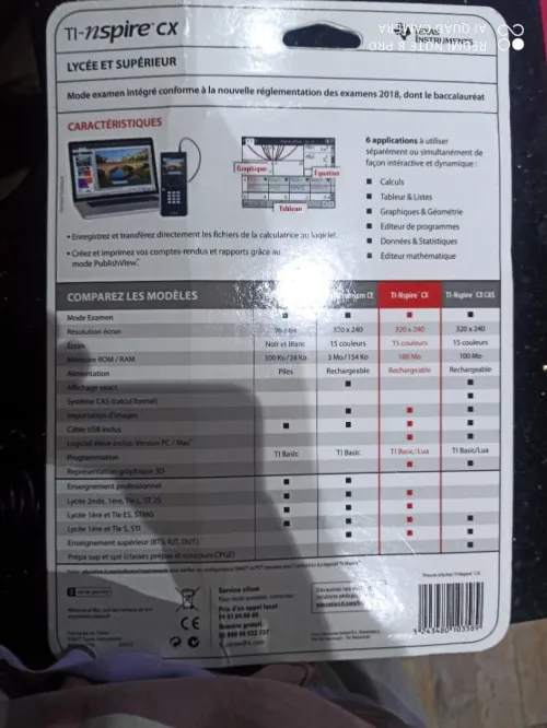 Calculatrice Graphique TI-nsire cx