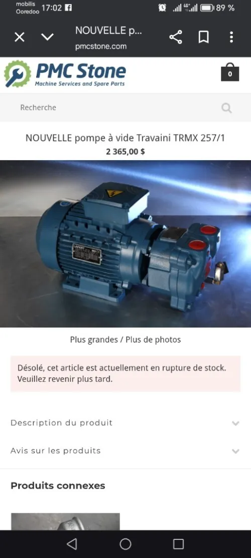 Pompe à vide à anneau liquide 