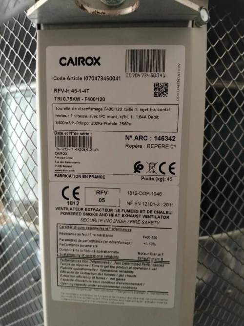 Vend tourelle CAIROX 5400 M3/H