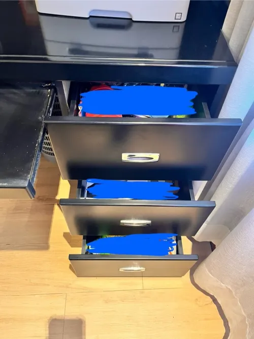 Bureau avec étagères et rangement (tiroirs)