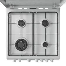 CUISINIERE BRANDT 4F+TAB GAZ/ELE VENTILE BLANCHE
