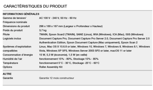 SCANNER EPSON WorkForce DS-790WN WiFi