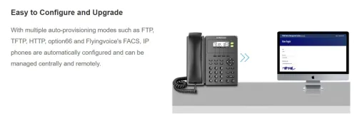 TELEPHONE  IP PHONE ( Voip Ipbx ) FLYINGVOICE FIP10 WiFi 2.4 GHz - 2 Lignes SIP - 2*10/100M