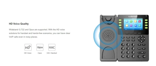 FLYINGVOICE - FIP14G (IPBX VOIP) IP PHONE ENTREPRISE écran couleur 3.5", WiFi - 8 Lignes SIP - PoE