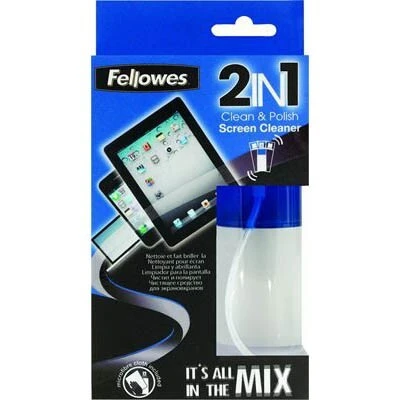 NETTOYANT ECRAN 2 EN 1 FELLOWES (50 ML) + CHAMOISINE