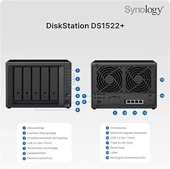 BAIE DE STOCKAGE NAS SYNOLOGY DS1522+ 5 Baies