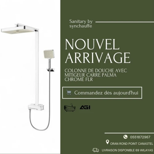 COLONNE DE DOUCHE AVEC MITIGEUR BAIN DOUCHE FLR