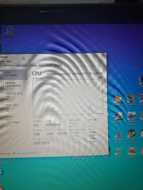 Pc portable asus x93s i7 2670qM gt630m 10G ram 128g ssd 1t hdd 1h batttery
