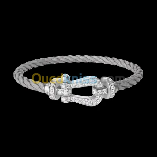 BRACELET FORCE 10 Grand modèle PLAQUÉ or blanc