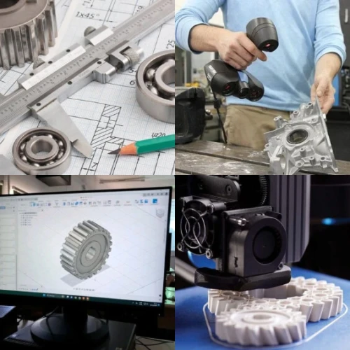 Service conception 3D CAO et impression 3D des (prototypes et pièces de rechange)et rétro-conception par scanner 3D et fabrication mécanique tournage et fraisage et pliage