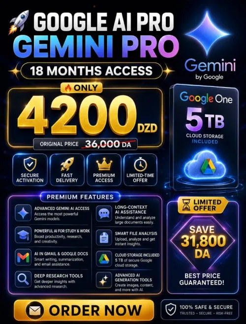 Gemini Pro / Google AI Pro  18mois