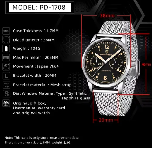 Montre Pagani Design militaire 