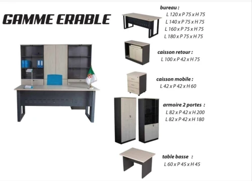 ENSEMBLE DE BUREAUX EN MÉLAMINÉ OU MDF