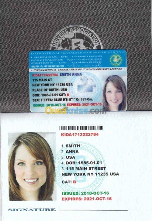 Permis international USA ( 10 ans )