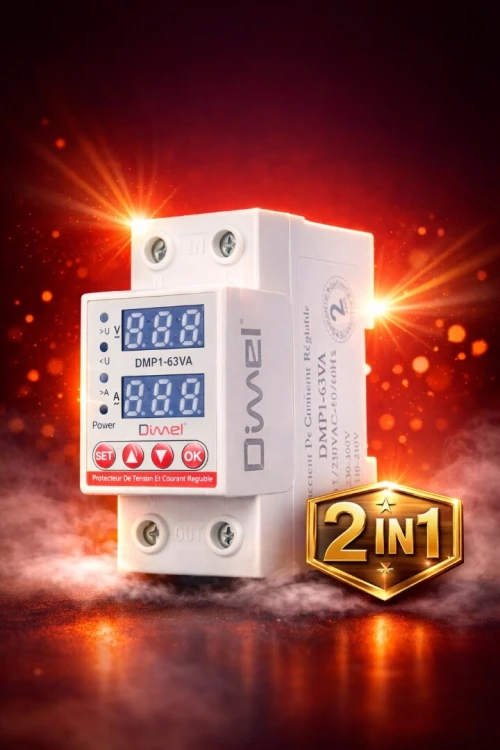 Protecteur de tension DIMEL 63A réglable (Protection complète)