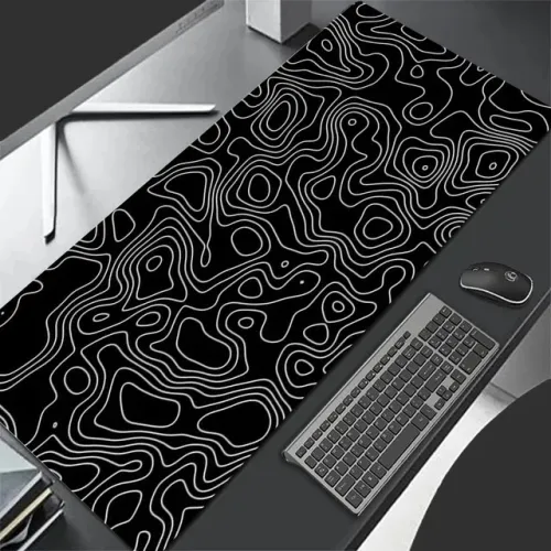 Mouse Pad Black Topographic Contour 400-900-2Mm