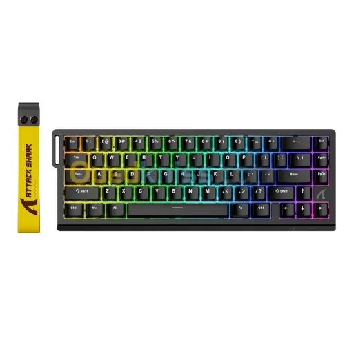 keyboard Gaming Attack shark x68 HE Magnetic Switch Black contour line