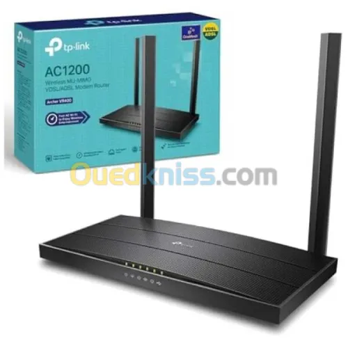 Modem Routeur TP-LINK ARCHER VR400 VDSL2ADSL2+ Wi-Fi AC1200 V3.0