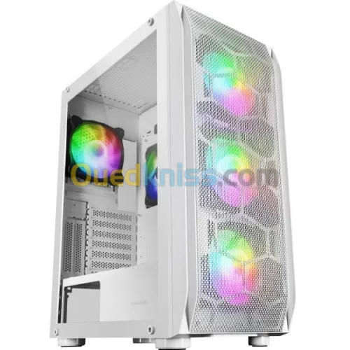 MARS GAMING MC-KX E-ATX XL CASE, 5X 12CM ARGB FAN White