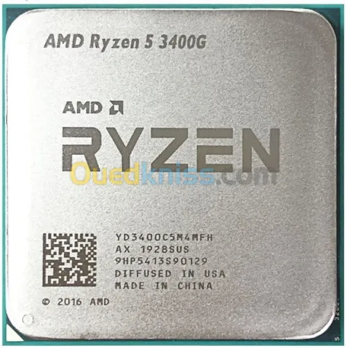 Amd Ryzen 5 3400G 4-Coeurs 8-Threads 3.7Ghz 4Mo Cache 65W Vga Rx Vega 11 box