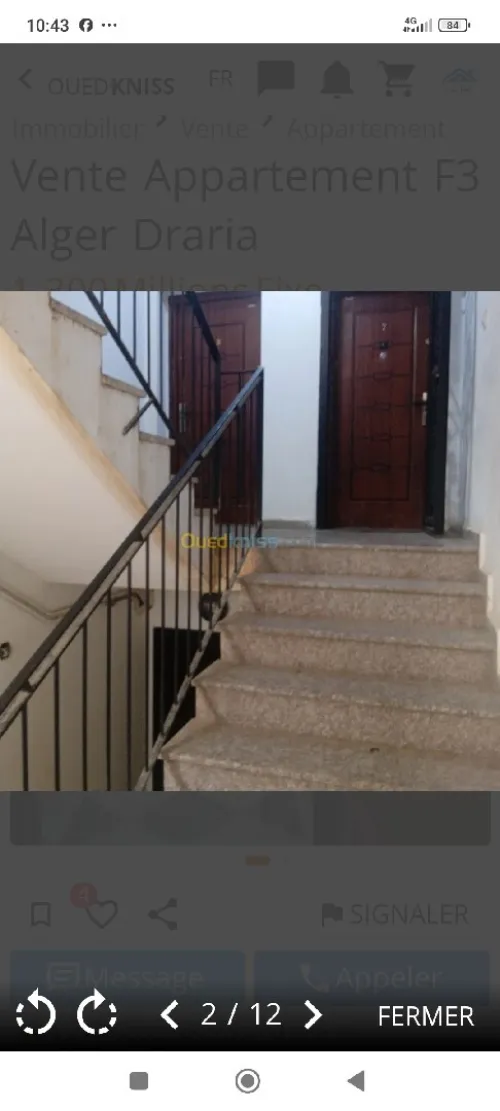 Vente Appartement F3 Alger Draria