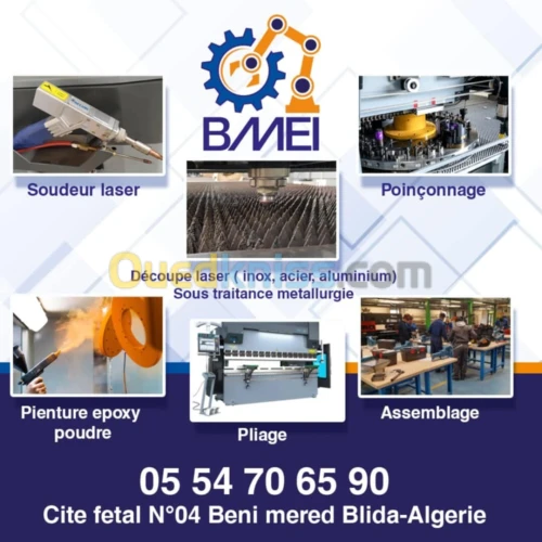 Découpe laser plaige soudeur peinture époxy 