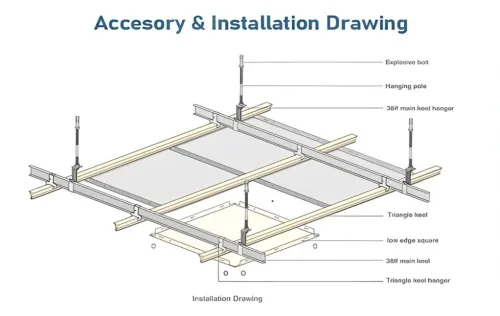 Fabrication faux plafond Aluminium clip-in system